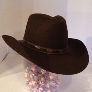 Vintage Stetson 3X Beaver Brown Cowboy Hat Size 7